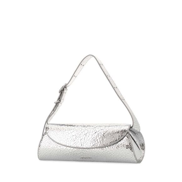 Jil Sander Women Silver Leather Cannolo Crossbody Bag - Picture 2 of 2